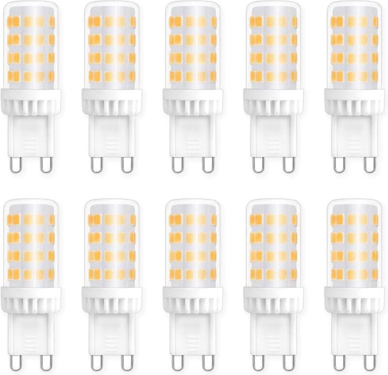 5-W-G9-LED-Lampen, entsprechen 50-W-, 40-W- und 33-W-Halogenlampen, 450 lm, warmweiß 2700 K, 220 V Wechselstrom, Standar...