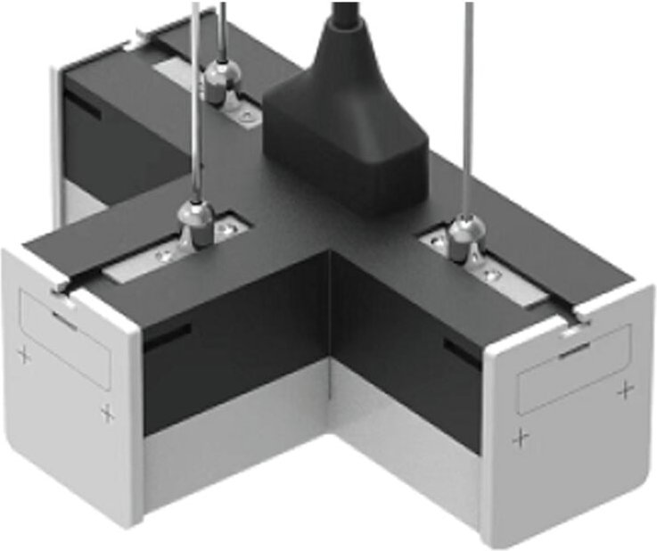 T-förmiger LED-Anschluss, Farbe Schwarz, 10 w, Kaltweiß - V-tac