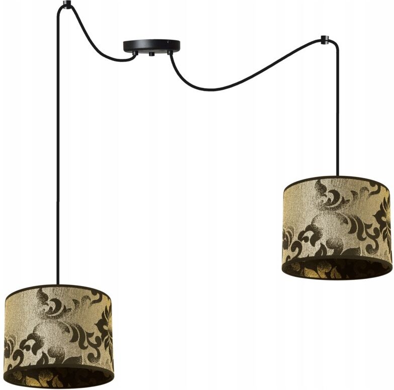 Deckenlampe, Lampenschirm mit goldenem Spinnenmuster