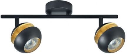 Fabrilamp - akunadecor Beethoven Zweiflammige Beethoven Schwarz-Gold Wandleuchte für das Bad,