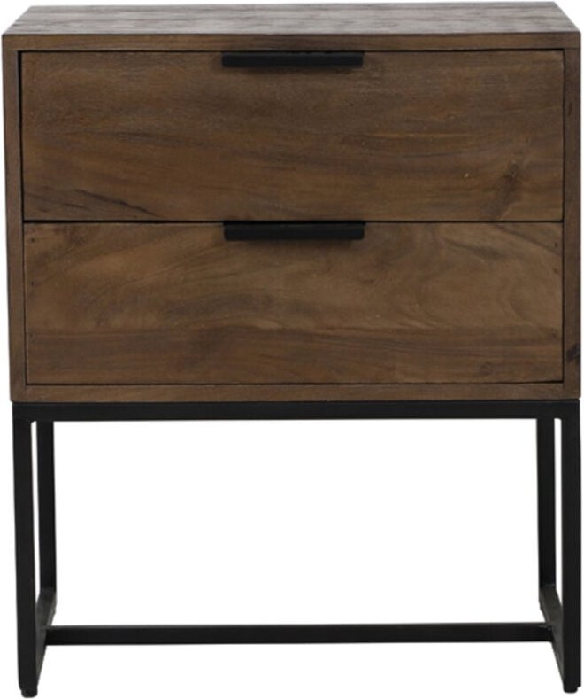 Schrank meave aus Metall Holz matt Dunkelbraun – - Light&living