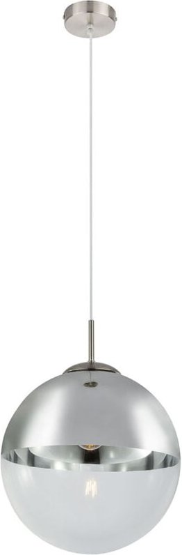 Pendelleuchte varus mit Glaskugel Design in Chrom & Klarglas, ø 30cm