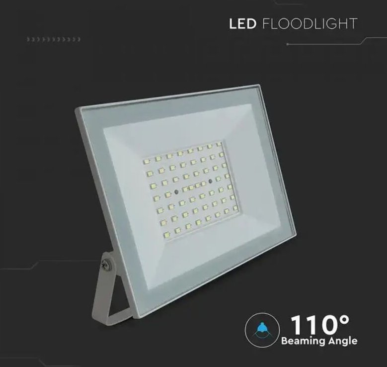 V-tac - LED-Flutlicht E-Serie IP65 Wasserdicht Weiß 50W 4700 Lumen 4000K