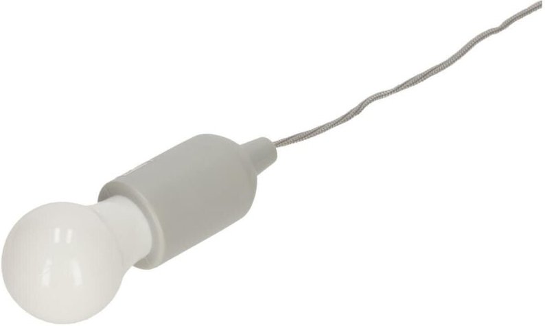 Hängelampe, graue batteriebetriebene Glühbirne, milchiger Schirm