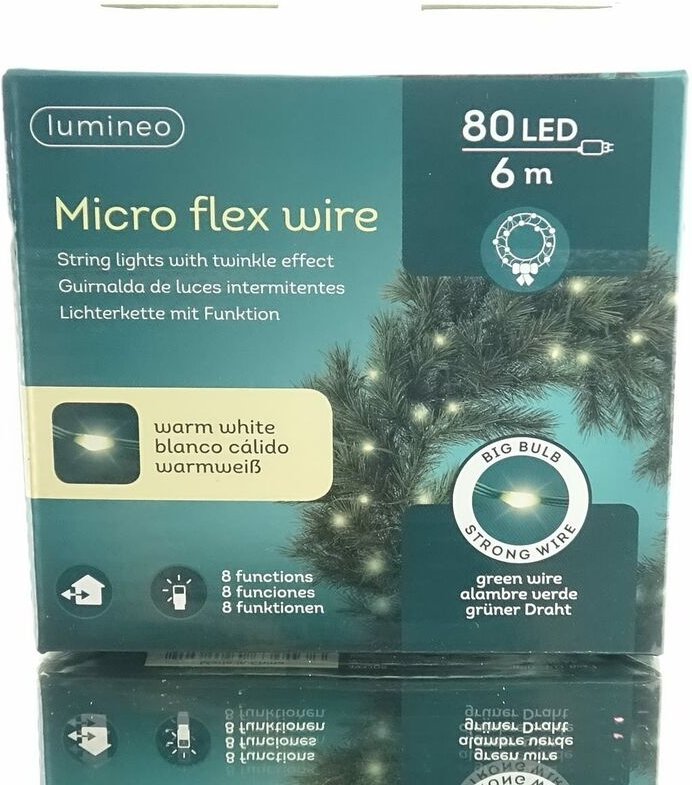 Kaemingk - Lumineo led Lichterkette mit Funktionen 600 cm 80 Lichter warmweiß