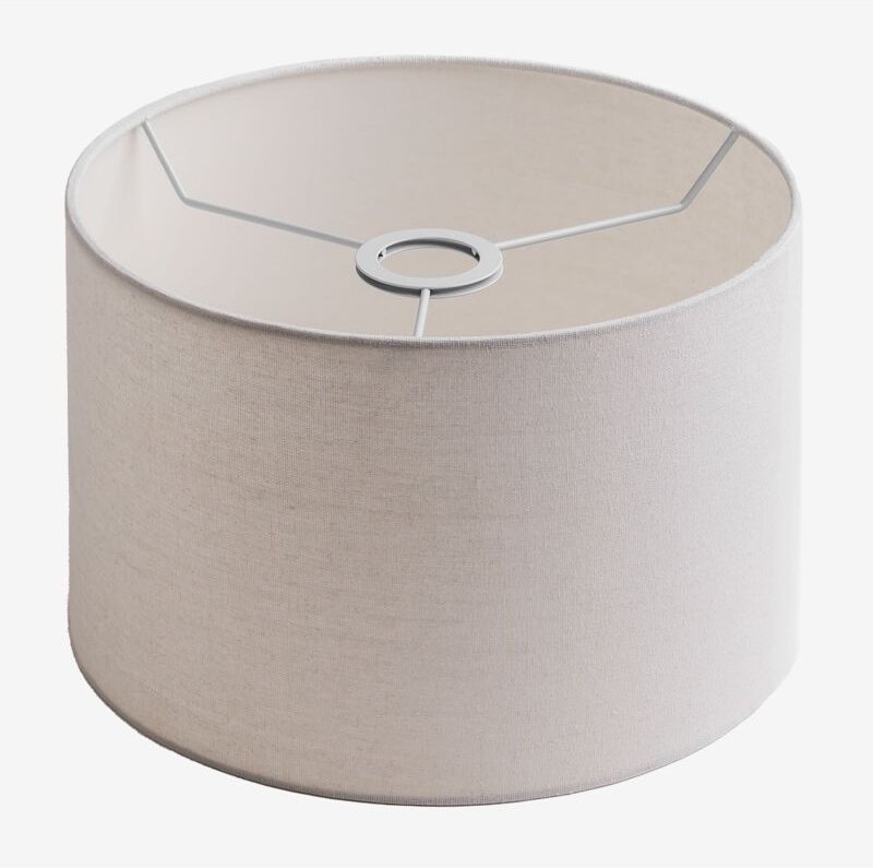 Arlina Stofflampenschirm Weiss Ø30 cm - ↑20 cm - Sklum