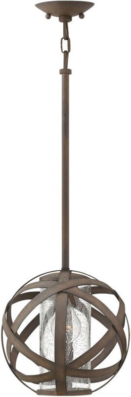 Elstead Hinkley Carson Kugel-Pendel-Deckenleuchte Vintage Iron, IP44