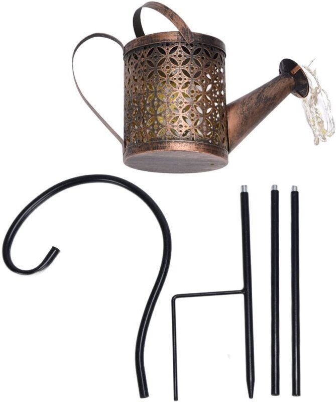 Solarbetriebene Wasserkocher-Gartenleuchte, wunderschöne und praktische Solar-Gießkannen-Lichterkette für Gartendekorati...