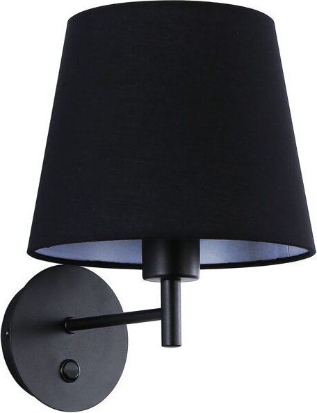 Wandleuchte in Textilschirm Classic "Riga" mit Schalter - E27