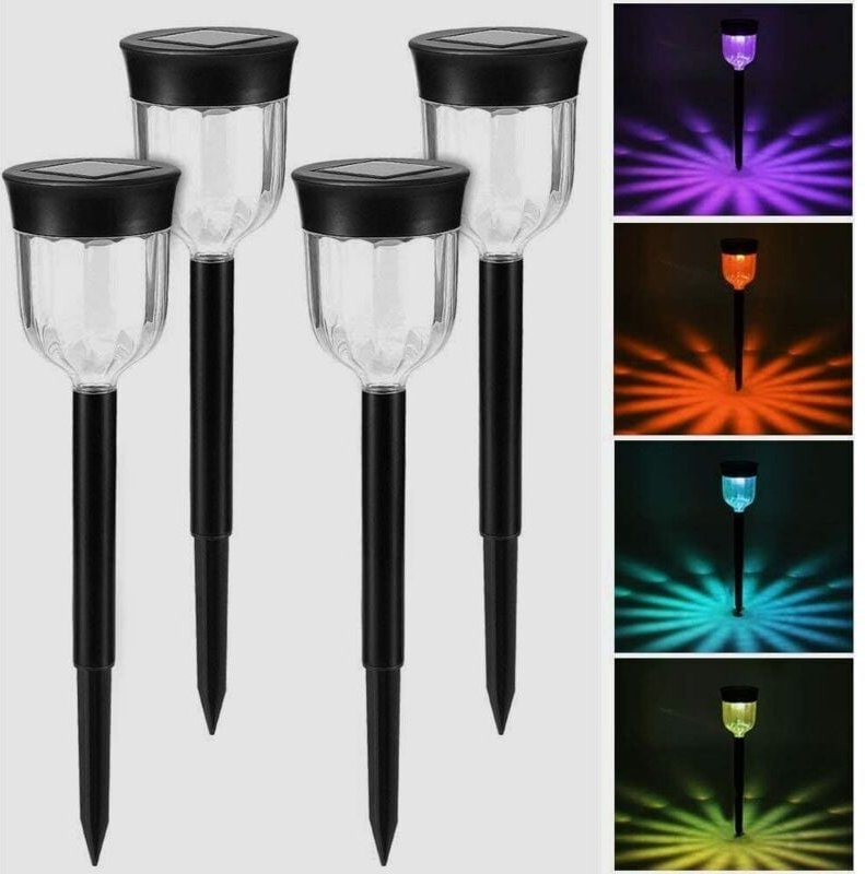 Solarbetriebene Gartenfackel mit RGB-Licht, LED-Lampe, dekorative Solarbeleuchtung, IP65 wasserdicht, für die Außendekor...