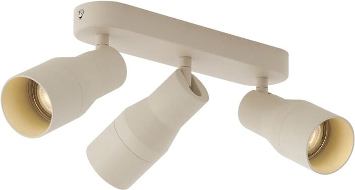 Runde Deckenleuchte Beige GU10 50mm 3-flammig - Stanley