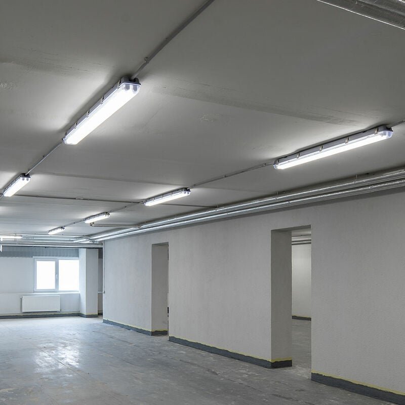 Thumbnail - Led Wannenleuchte Hallenlampe Garagenleuchte Feuchtraumleuchte Deckenlampe, strahlwassergeschützt, 48W 5760lm 6500K kalt...