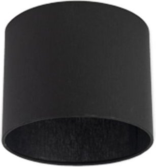 Baumwoll-Lampenschirm schwarz rund 18/18/14