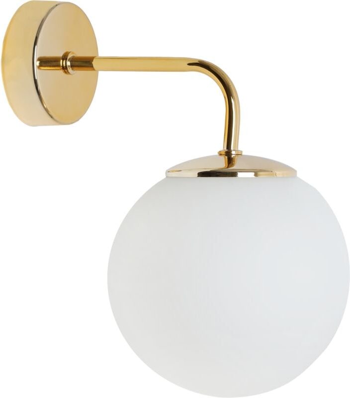 Siena Gold Wandleuchte 1 Flacher Weisser Lampenschirm E14