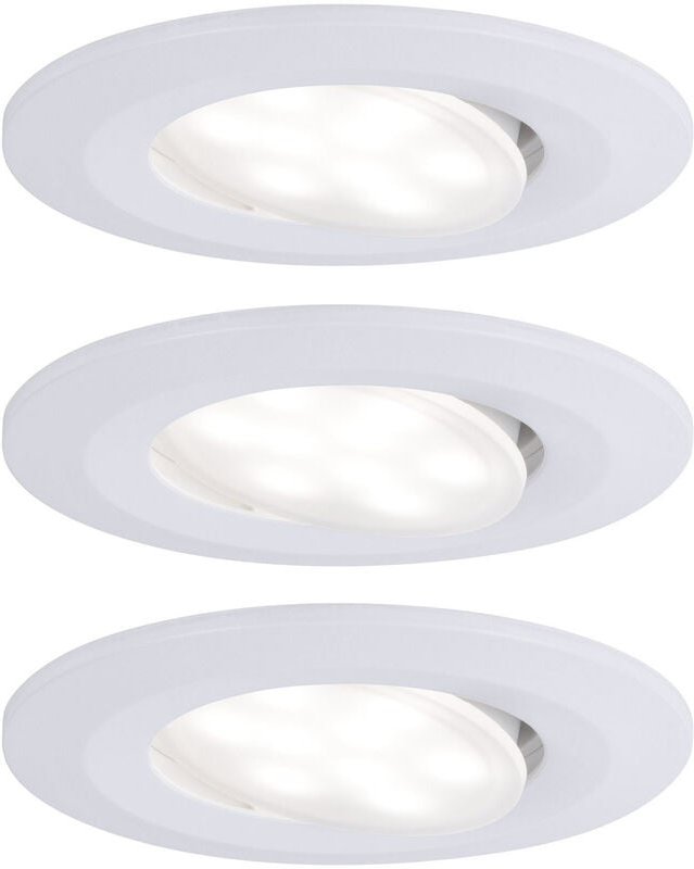 Paulmann - Calla LED-Bad-Einbauleuchte 3er Set 18 w IP65 Weiß (matt)