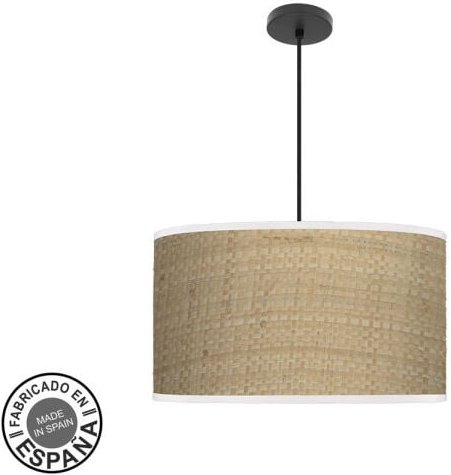 Fabrilamp - Fashion Hängeleuchte 3xe27 schwarz/hellbraun regx50x50 mit Diffusor