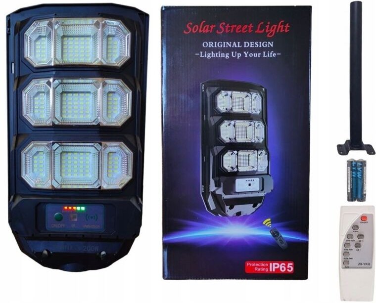 LAMPE LED-SOLAR-STRASSENLAMPE 1500W 30Ah