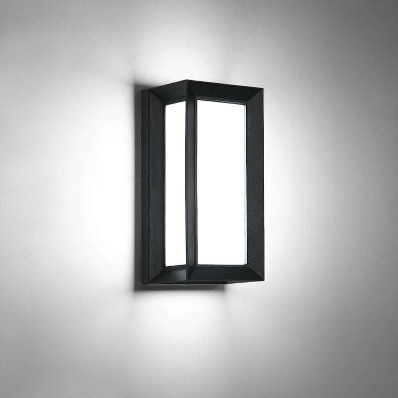 Moderne 18-W-LED-Außenwandleuchte, IP65 wasserdicht, rechteckige Metall-LED-Außenwandleuchte für Hof, Garten, Terrasse, ...