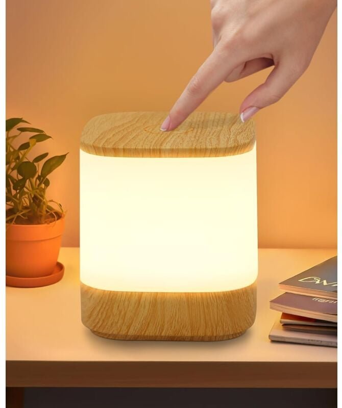 Led Nachttischlampe Touch Dimmbar: Gbly Tischlampe Akku 3600mAH usb Aufladbar Nachttischlampe Kabellos mit 3 Farbtempera...