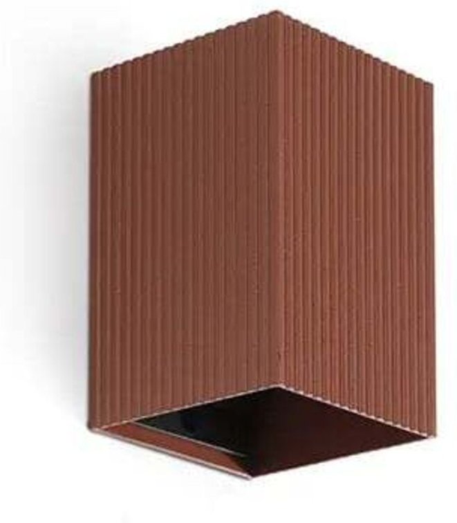 Lune quadratischer geriffelter Wandlichtschalter aus Terrakotta 40537