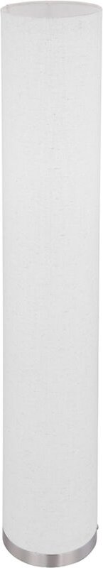 Stehleuchte Wohnzimmer modern Säulenlampe 3 flammig Stehleuchte weiß mit Textilschirm, Metall weiß nickel, 3x E27 Fassun...