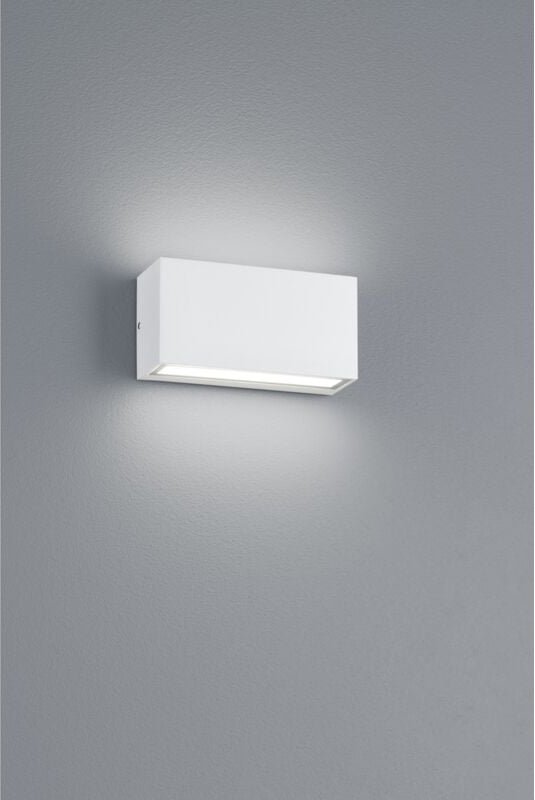 Trent Led Rechteckige Wandleuchte IP65 Weiße Doppellicht-Trio-Beleuchtung