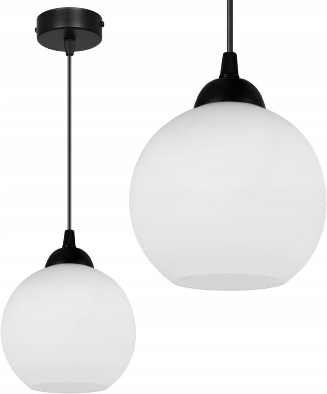 Klassische Metall-Hängelampe Mit Glasschirm