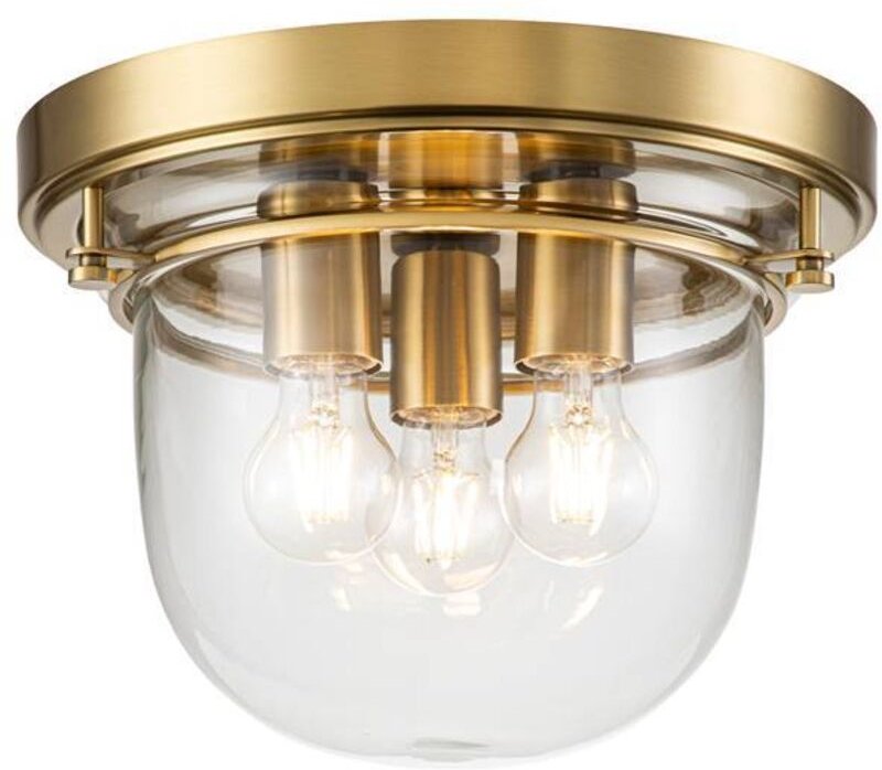 Quoizel - Elstead Whistling Bowl Semi-Flush Deckenleuchte Messing gebürstet, IP44