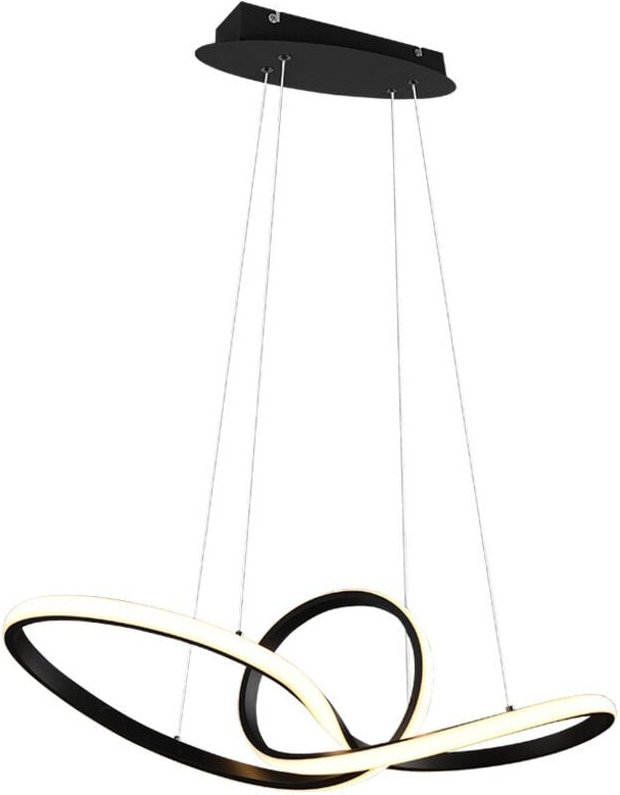 Thumbnail - Led Pendelleuchte sansa Schwarz geschwungen dimmbar, Breite 80cm