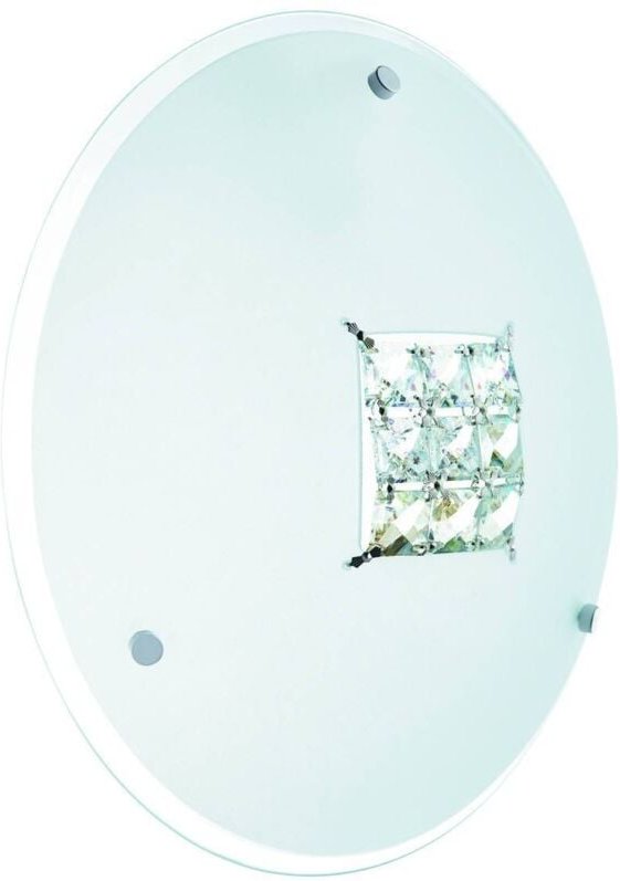 Searchlight - Flush - 1 Light Flush Deckenleuchte Kristall mit Glaskristallen, E27