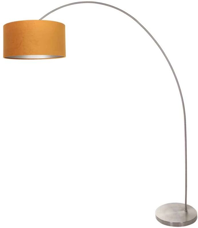 Mexlite - stehlampe - Solva - stahl - metall stoff - bogenlampe -