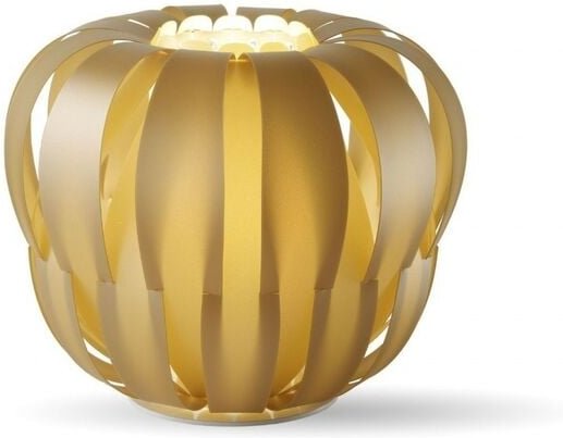 New Gold Tischlampe aus weißem Metall Cm. 19 x 17 Uhr