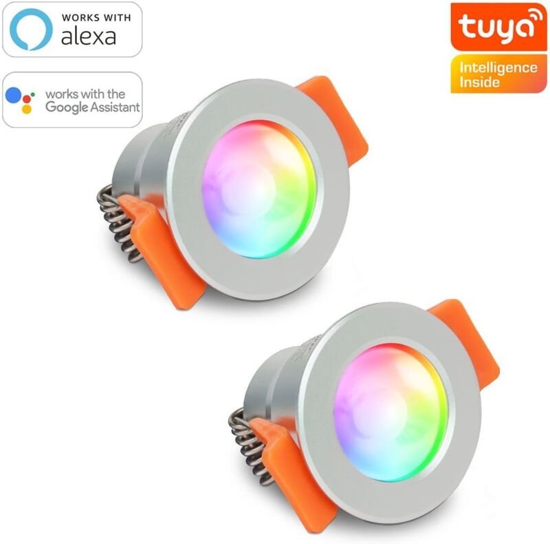 Smartes MiBoxer LED Einbaustrahler Set 3W 12V IP66 - Lichtfarbe: RGB+2700K - Anzahl: 2x