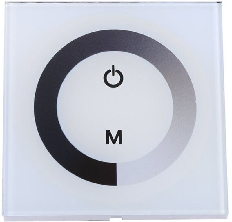 DC 12V-24V Einfarbiger Touchpanel-Wandschalter-Dimmer für LED-Streifenleuchten (Weiß)