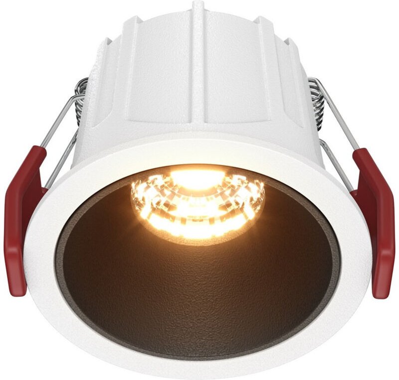 Maytoni Alfa Led Rundes Einbau-Downlight, weiß und schwarz, 2700 K, 500 lm
