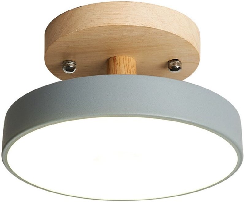 Deckenleuchten Moderne led Nordic Holz Leuchte Indoor-Grau