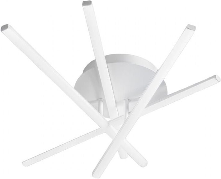 Moderne LED-Deckenleuchte Tullia 40W 2200lm natürliches Licht 4000K, weißes geometrisches Design, Aluminium und Silikon,...