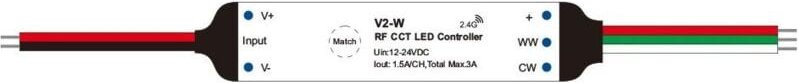 Controller Dimmer Mini für LED-Streifen cct 12/24V dc Kompatibel mit RF-Fernbedienung cct
