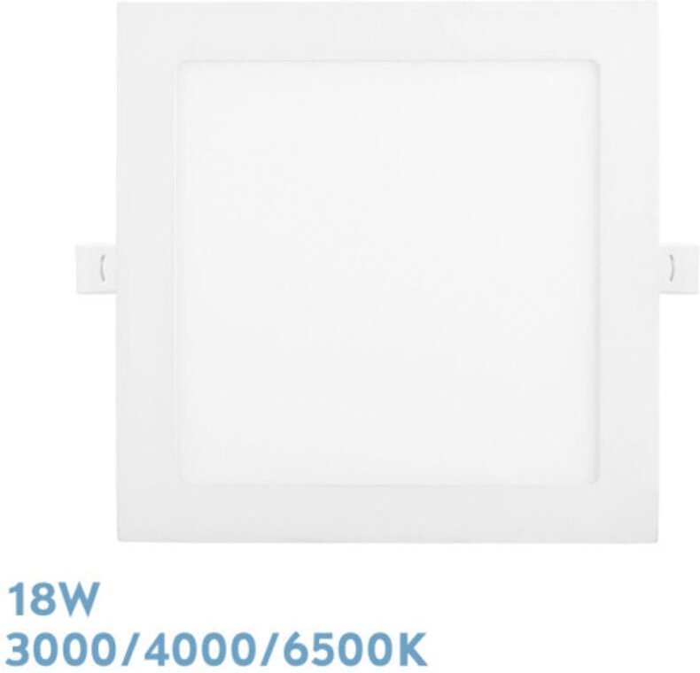 Fabrilamp - Abaco Einbau-Downlight 18 w, 3000–4000–6500 k, Weiß, 1620 lm, quadratisch, 1,3 x 22,5 x 22,5 cm, Schnitt 20 ...