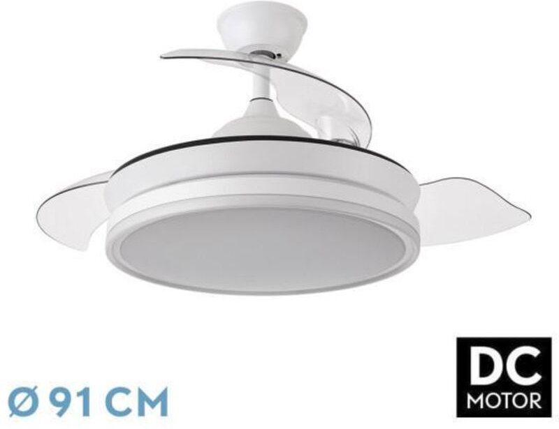 Deckenventilator abrila Bayomo weiß 72 W Metall