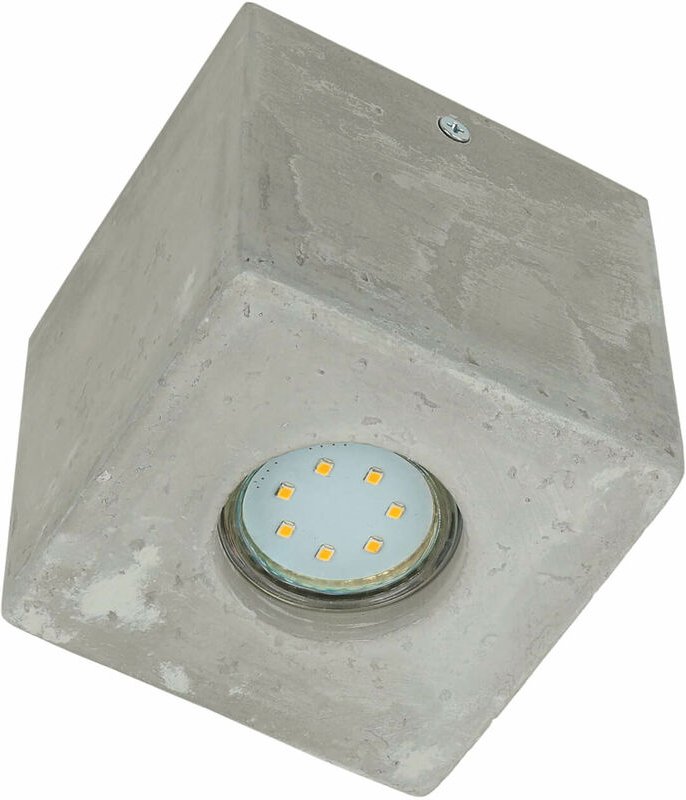 Betonlampe Decke Würfel 10 cm klein GU10 Deckenleuchte Flur