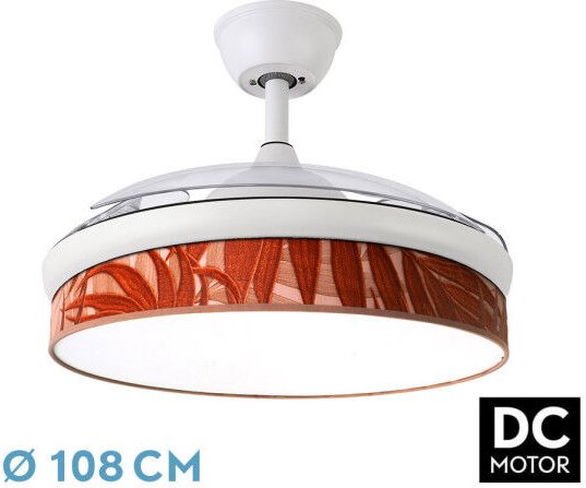 Lüfter dc fashion 72w weiß/Blattkessel 108d 3asps 7200lm 3000k,4000k,6000k remote+memory+timer