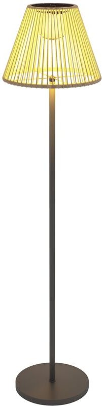 Outsunny Solar Stehlampe Rattan Solarlampen mit Lichtsensor 25 LEDs automatisch Solarleuchte im Boho-Stil IP44 Wasserdic...