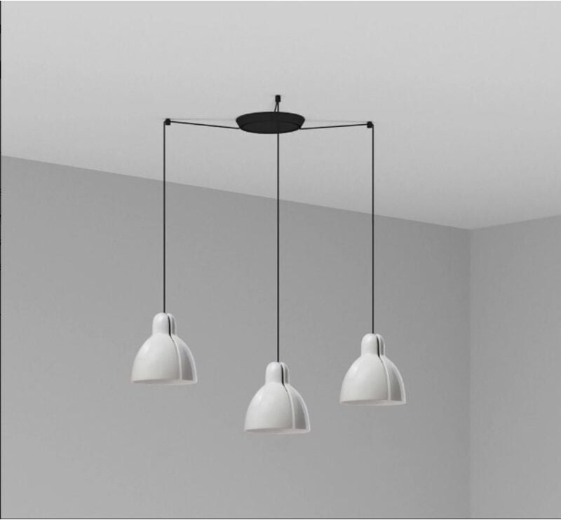 Faro Venice 3-flammige weiße Cluster-Tropfen-Pendelleuchte