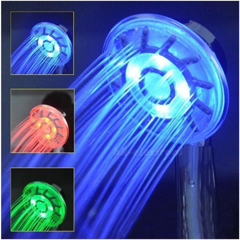 Trade Shop Traesio - Trade Shop - luminoso schaltet für doccia mit led rosso verde blu. bagno cromoterapia -