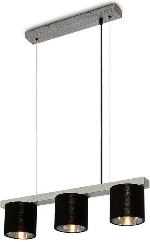 Leuchten luri - Pendelleuchten - 4736034 - Höhenverstellbar - Silver-Crafted - Holz - E14 Fassung max. 25 Watt - 3-flamm...