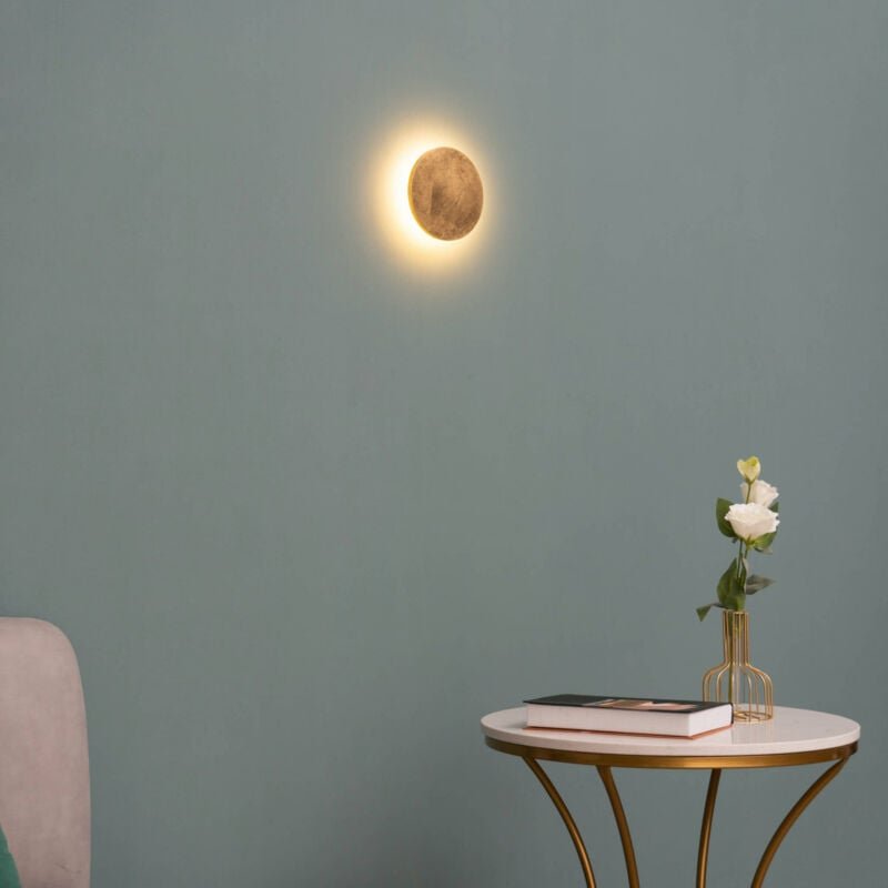 Blattgold LED-Wandleuchte - Lunar