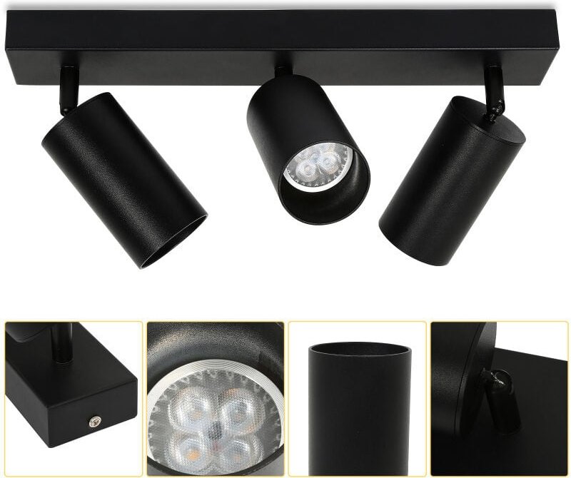 Deckenleuchte LED Deckenstrahler Deckenspot Modern GU10 3-flammig Strahler