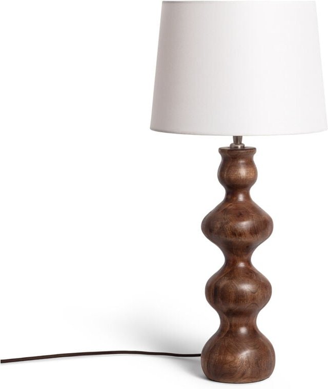 LED Tischlampe aus Holz Anahla ILUZZIA Weiß