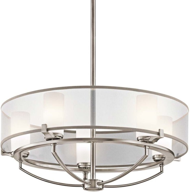 Elstead - Saldana - 5 Light Pendel Kronleuchter Light Classic Zinn, G9